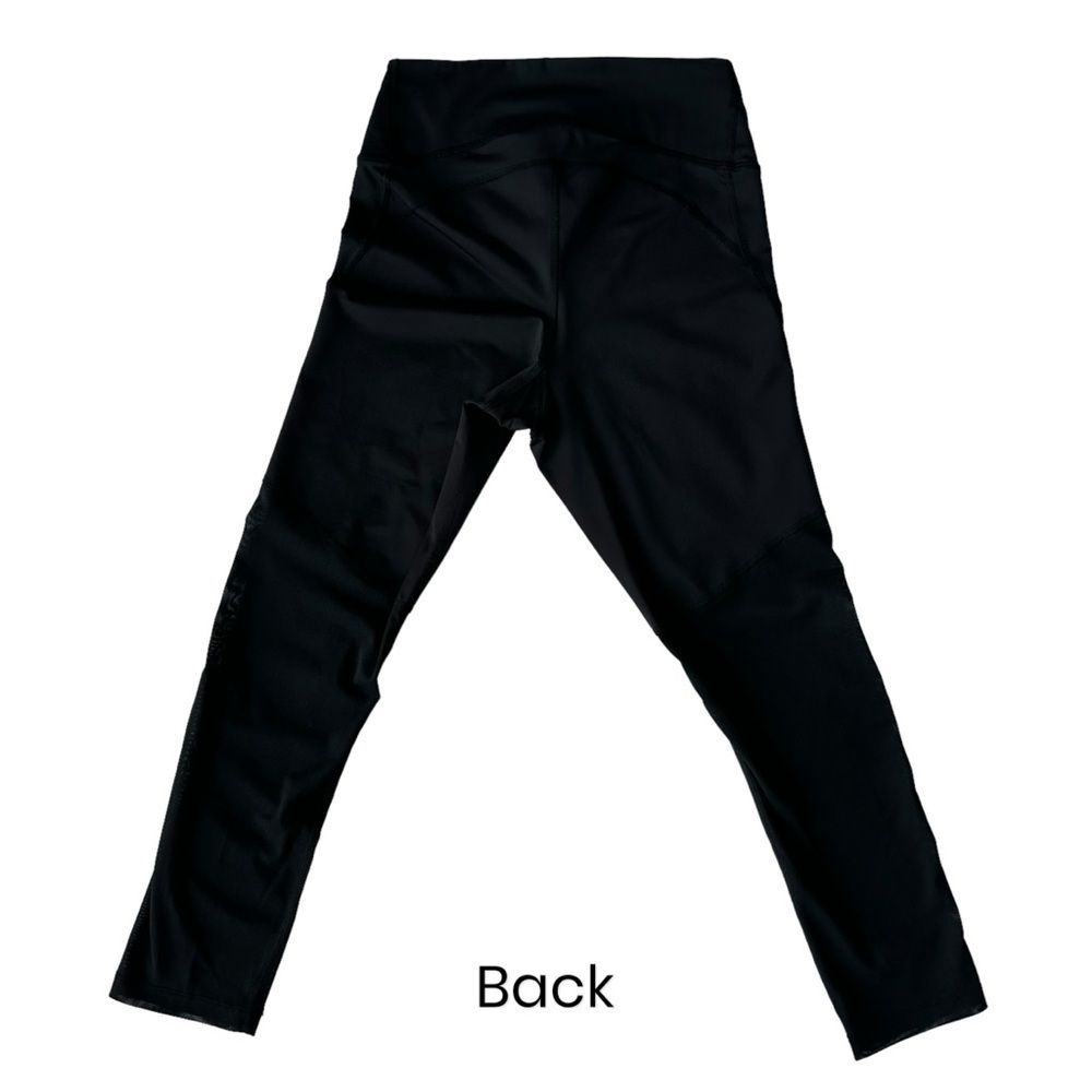 NIKE WOMENS DRI-FIT BLACK MID-RISE 7/8 MESH-PANELLED LEGGINGS IN SIZE US S - Picture 14 of 16